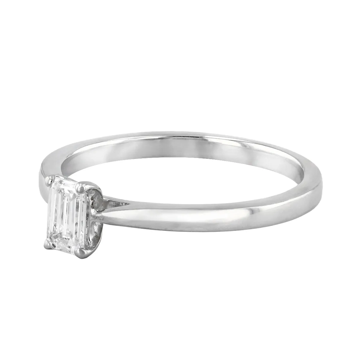 0.31ct Lab Grown Emerald Cut Diamond Solitaire Engagement Ring | Platinum