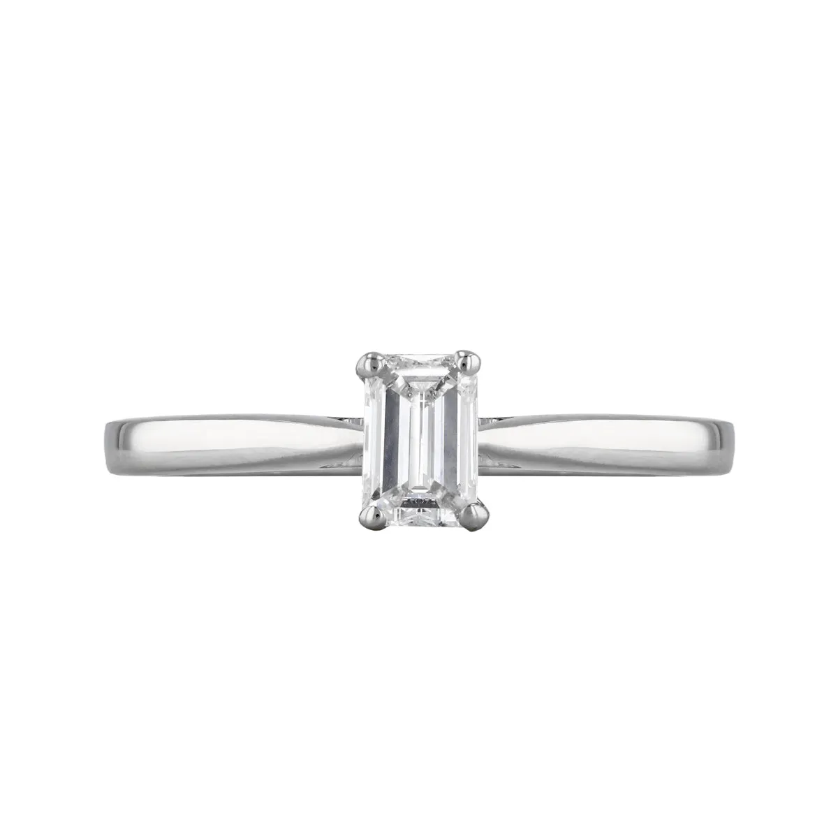 0.31ct Lab Grown Emerald Cut Diamond Solitaire Engagement Ring | Platinum