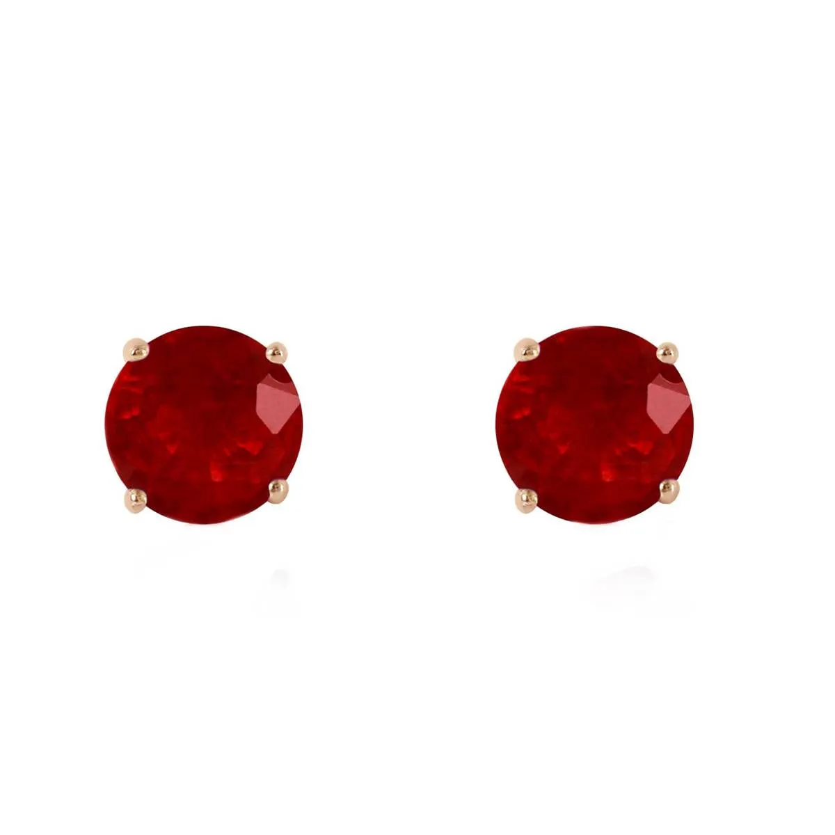 0.95 Carat 14K Solid Yellow Gold Fiercely We Believed Ruby Earrings