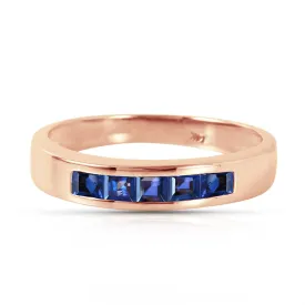 14K Solid Rose Gold Rings w/ Natural Sapphires