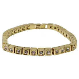 1980s 18K Gold Plated Tennis Bracelet