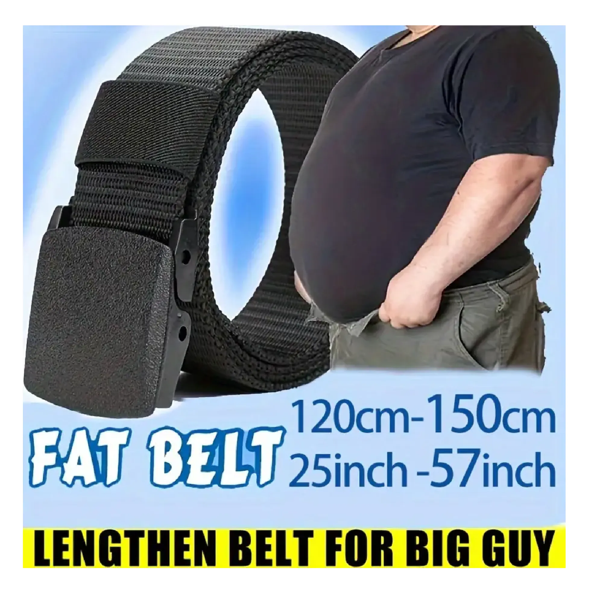 1pc Outdoor Tactical Sports Fat Belts For Men, Automatic Plastic Buckle Canvas Belts , ideal choice for gifts