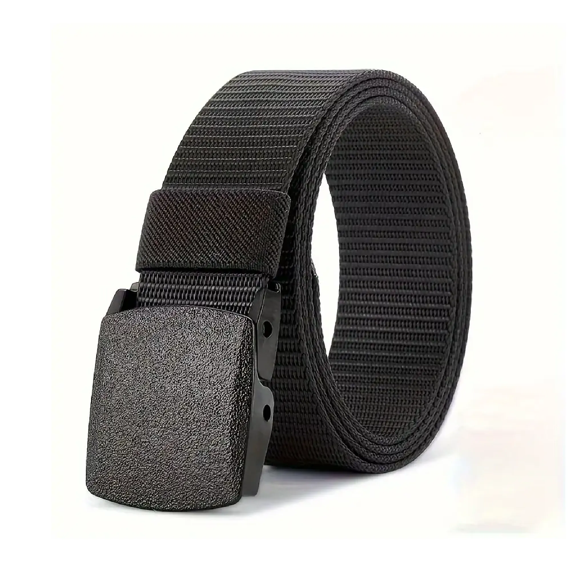 1pc Outdoor Tactical Sports Fat Belts For Men, Automatic Plastic Buckle Canvas Belts , ideal choice for gifts