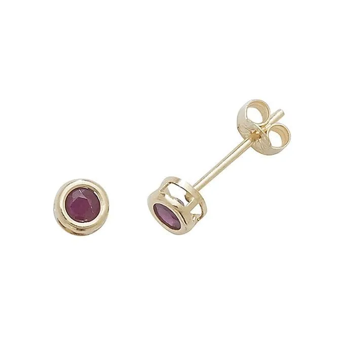 9ct  Yellow  Gold  Ruby  Stud  Earrings  ES425RB