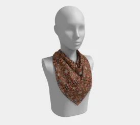 Beryl's Red Leaves Medallion Square Scarf