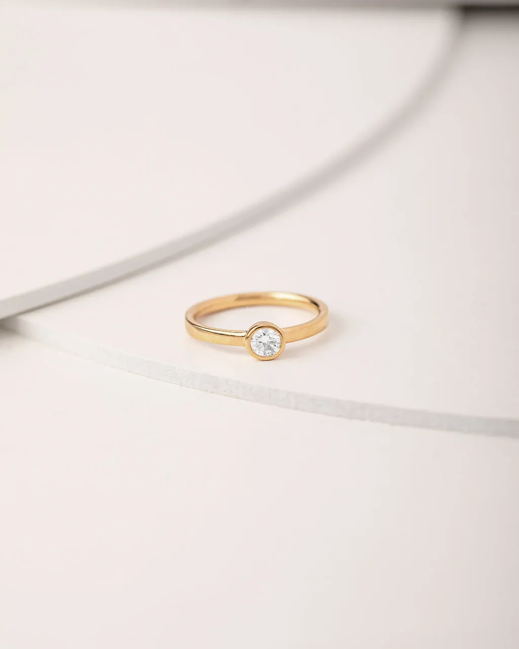 Bezel Solitaire Ring