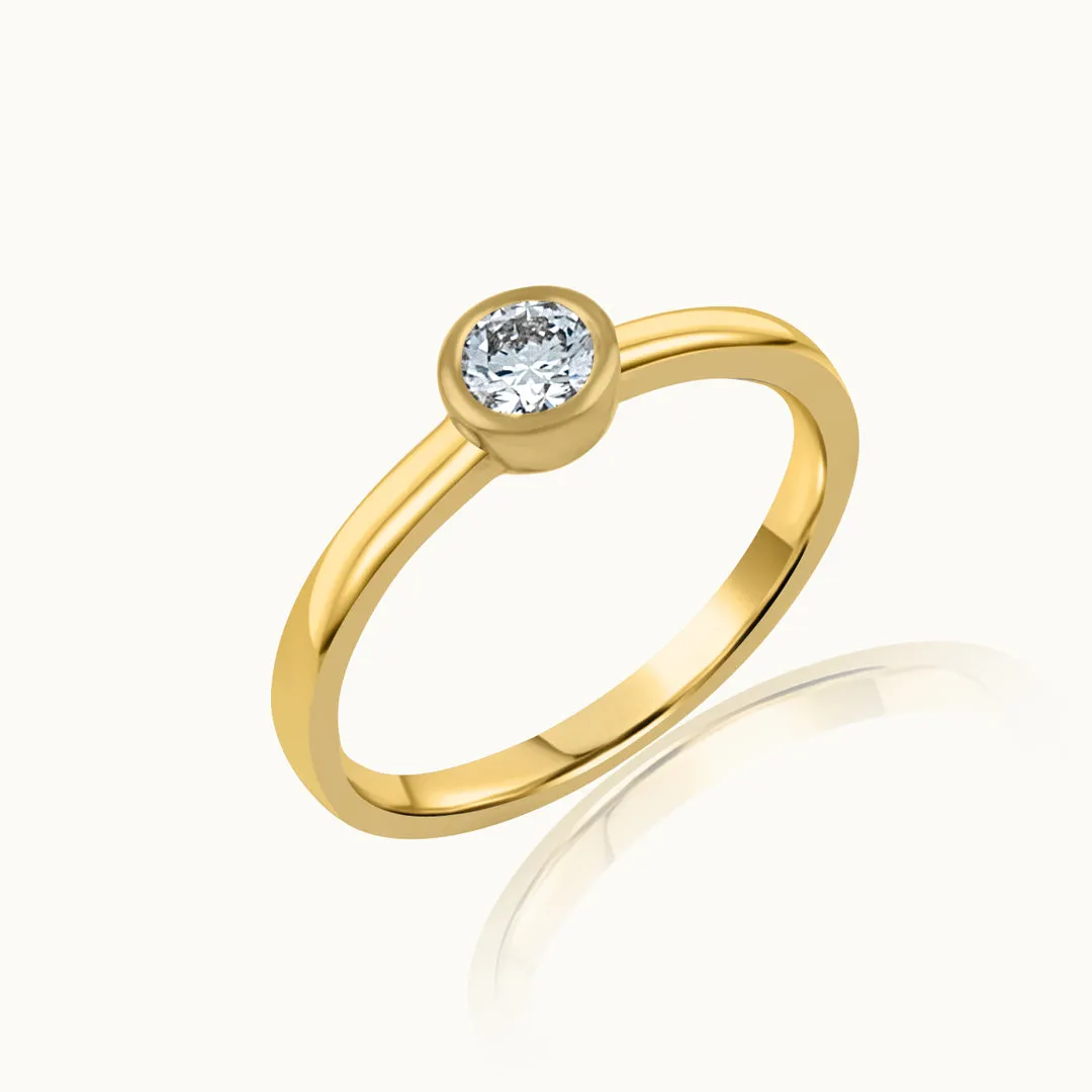 Bezel Solitaire Ring