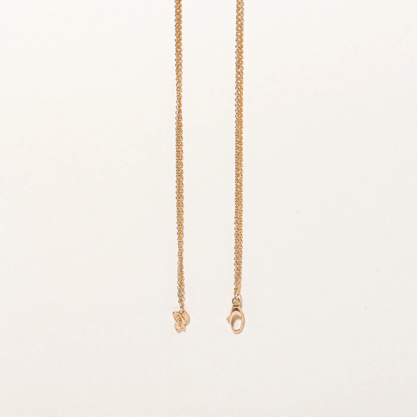 'Birks' 18k Two Tone Gold Cage Pendant & Necklace | 28" |