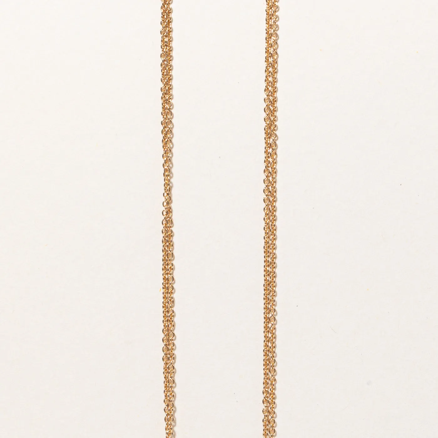 'Birks' 18k Two Tone Gold Cage Pendant & Necklace | 28" |