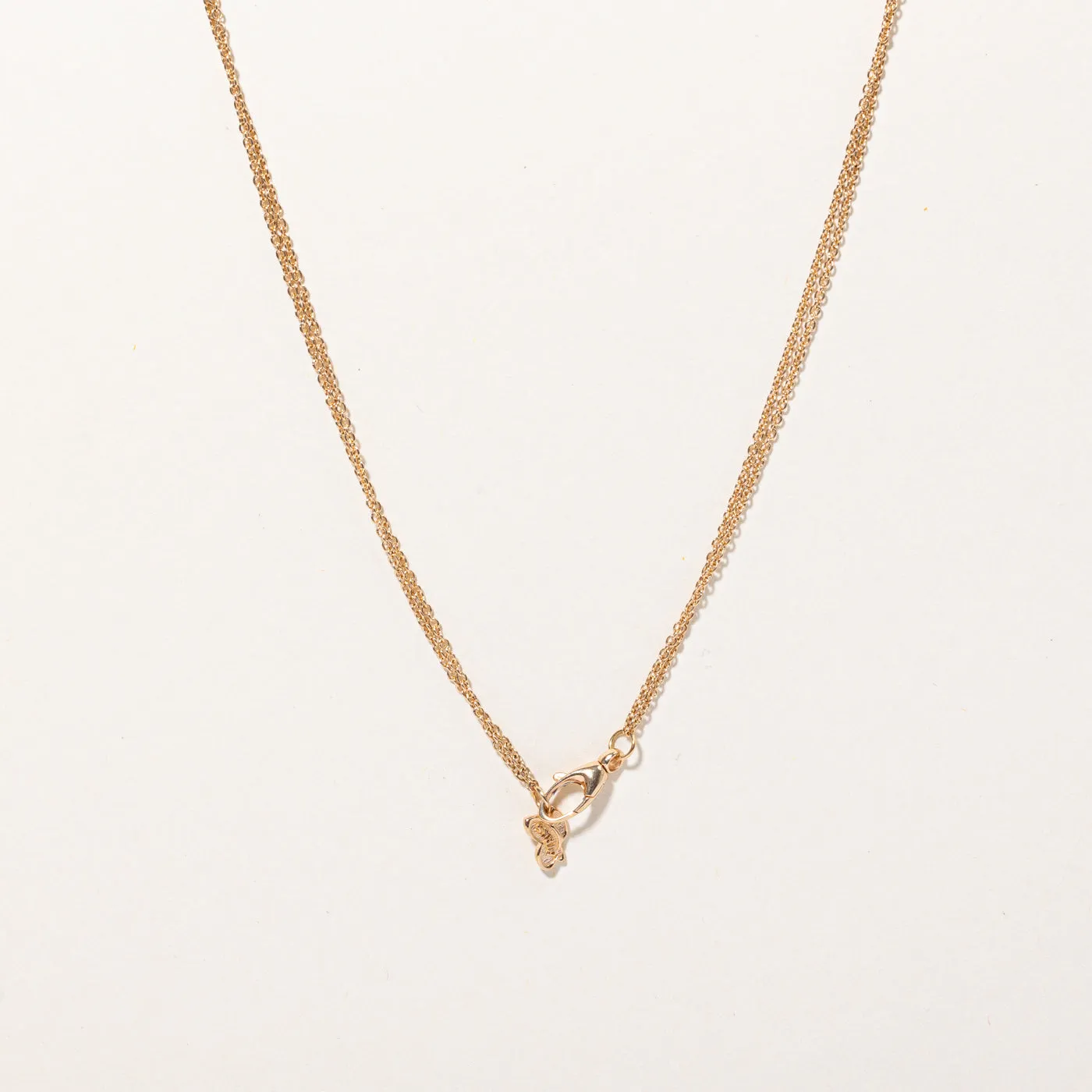 'Birks' 18k Two Tone Gold Cage Pendant & Necklace | 28" |