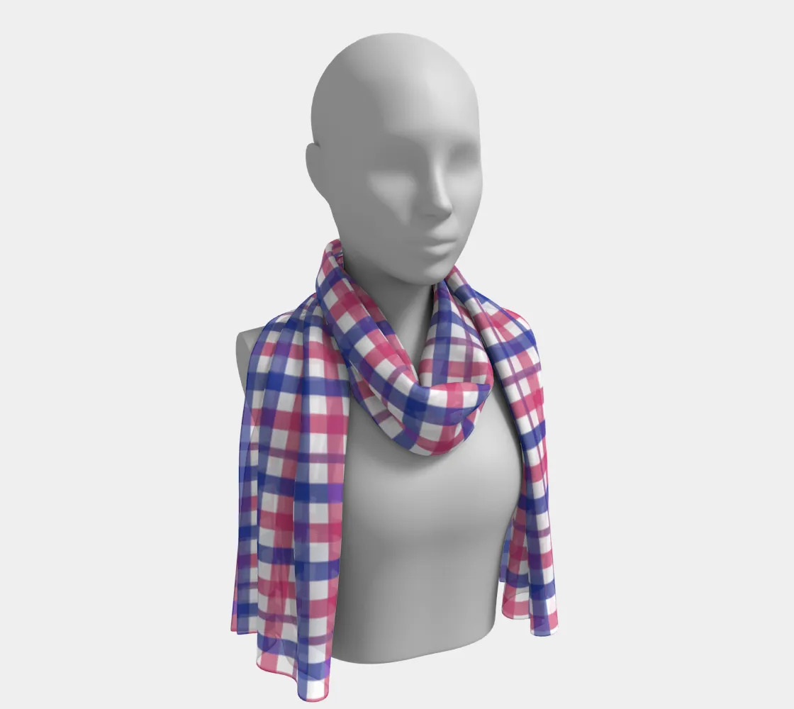 Bisexual Gingham Long Scarf