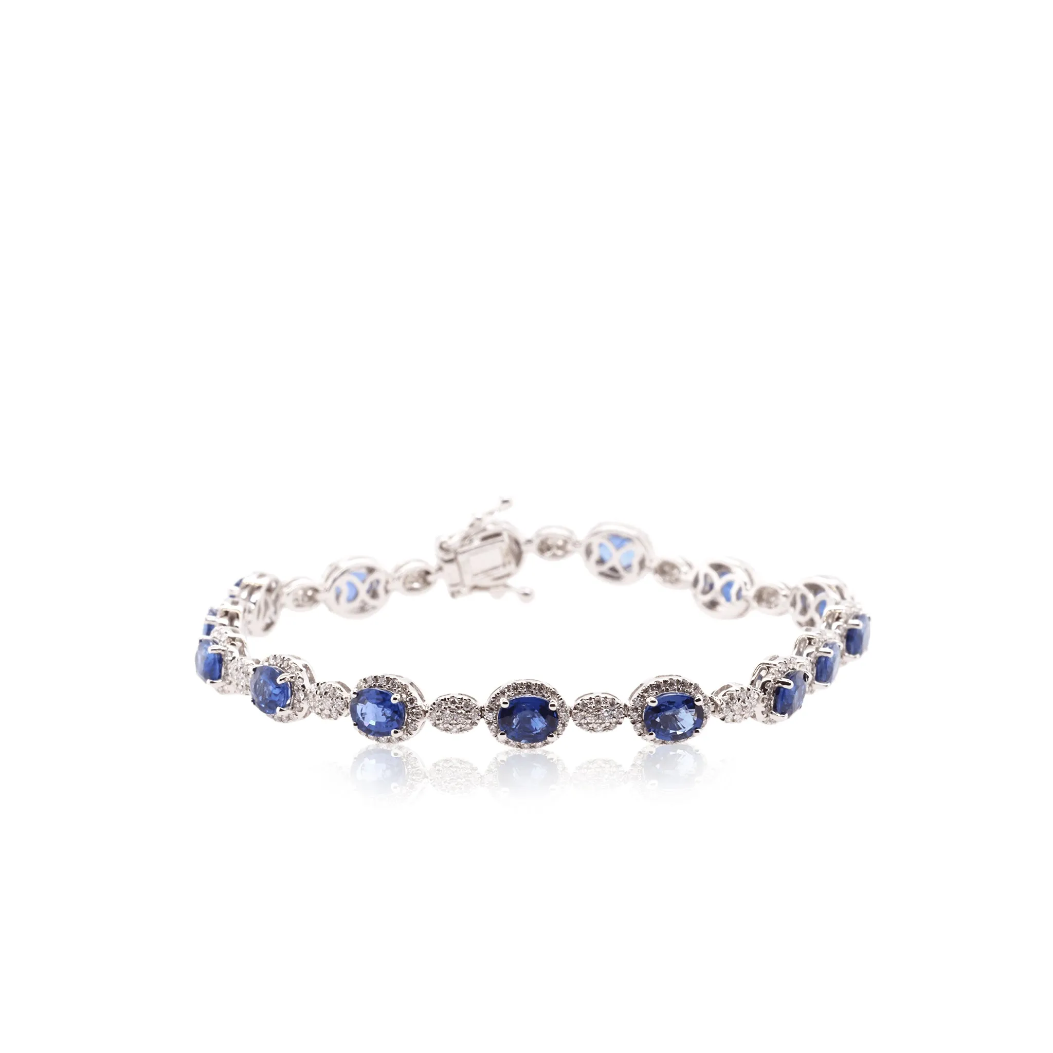 Blue Sapphire & Diamond Bracelet