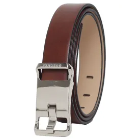 Bulchee Men's Collection Italian leather natural beige belt with a shiny buckle