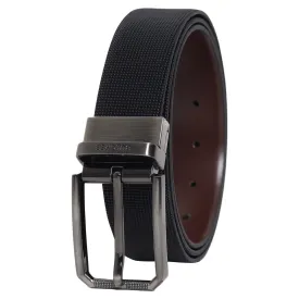 Bulchee Men's Genuine Leather Reversible Buckle Belt (Formal, Black/Brown) BUL2210B