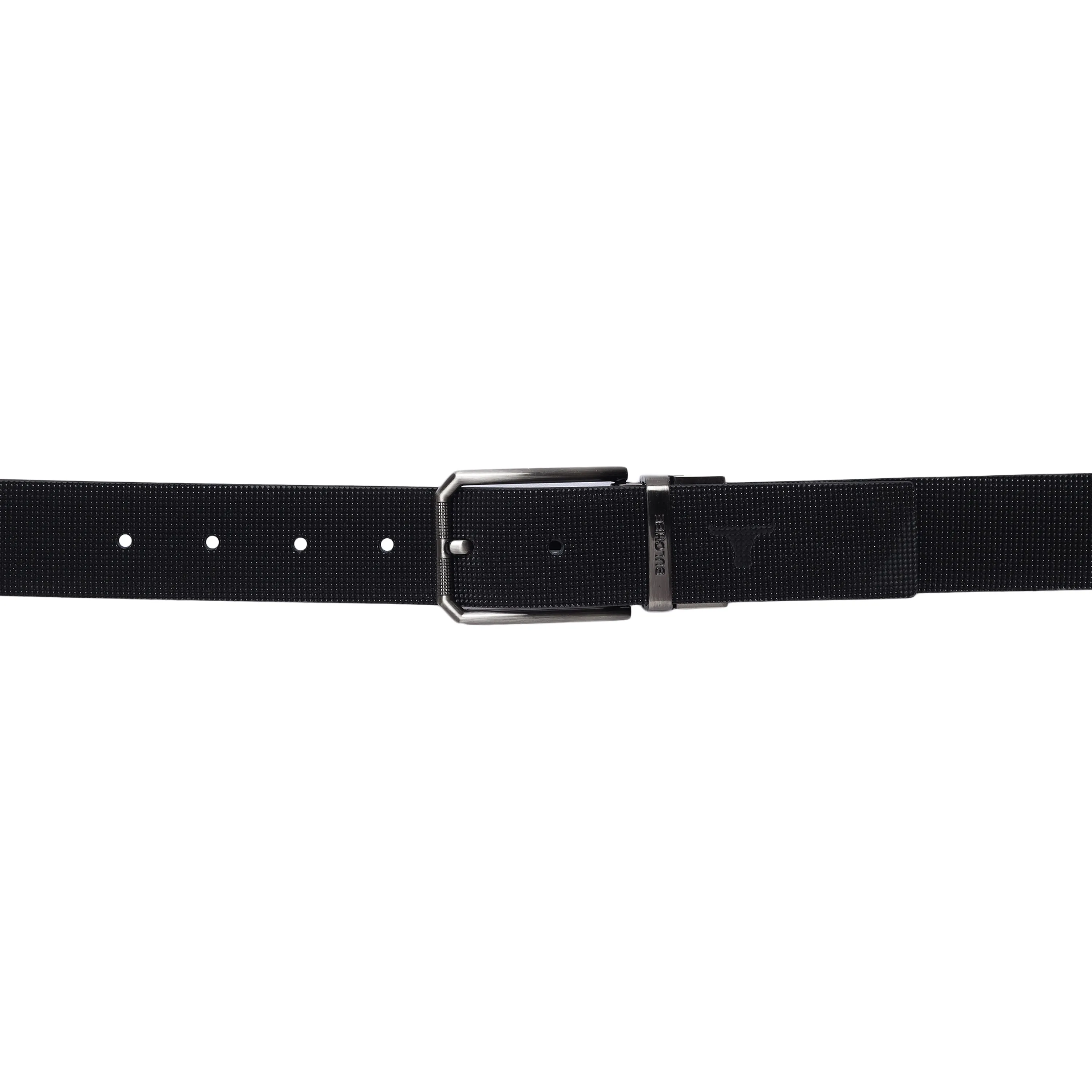 Bulchee Men's Genuine Leather Reversible Buckle Belt (Formal, Black/Brown) BUL2210B