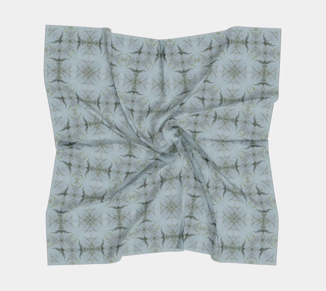 Buttonbush Blue Heron Square Scarf