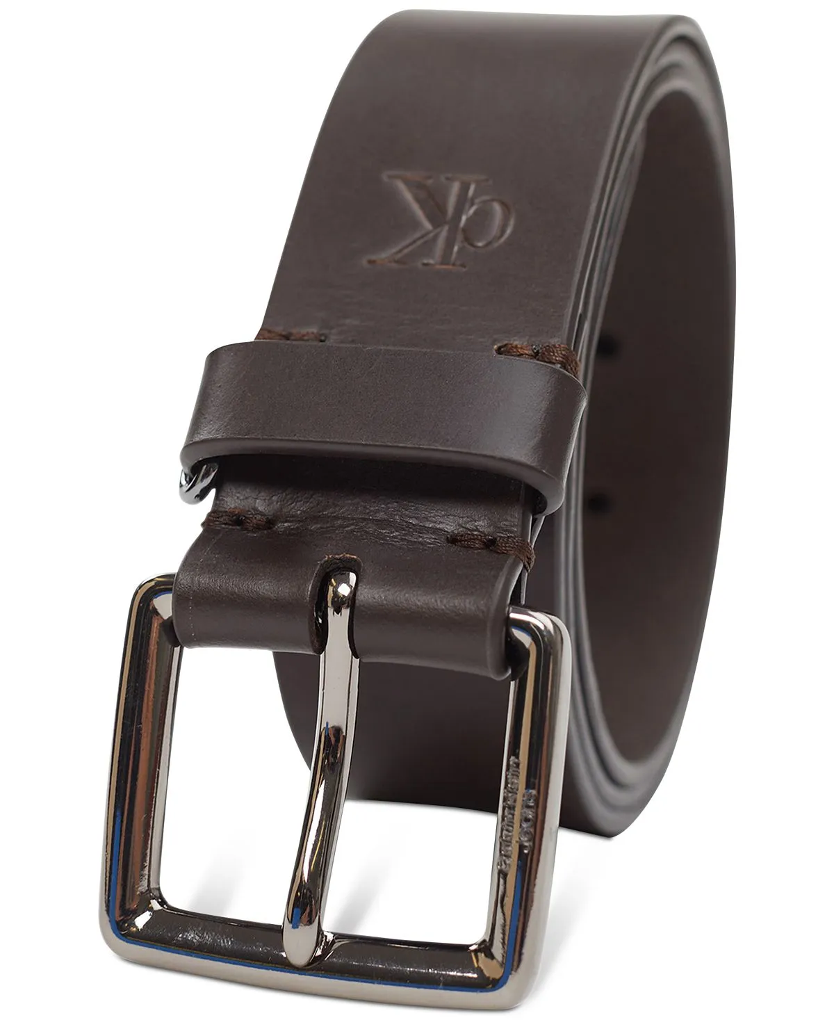 Calvin Klein Men's Leather Belt with Guardian Ring