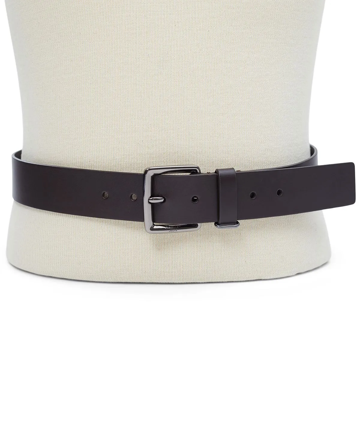 Calvin Klein Men's Leather Belt with Guardian Ring