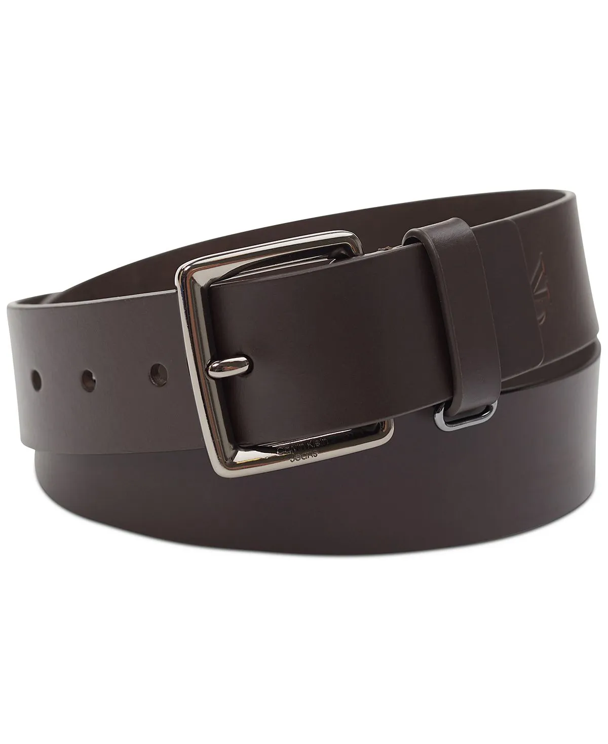 Calvin Klein Men's Leather Belt with Guardian Ring