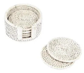 Caspari - coasters - Rattan - Round