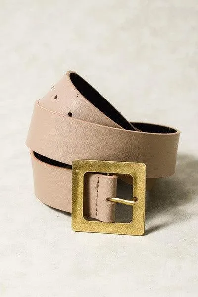 Classic Oversized Square Buckle Belts