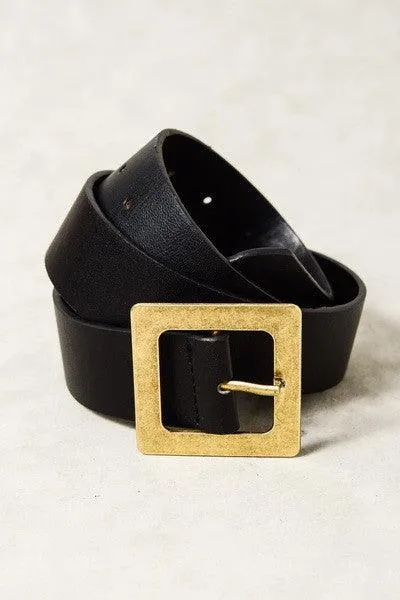 Classic Oversized Square Buckle Belts