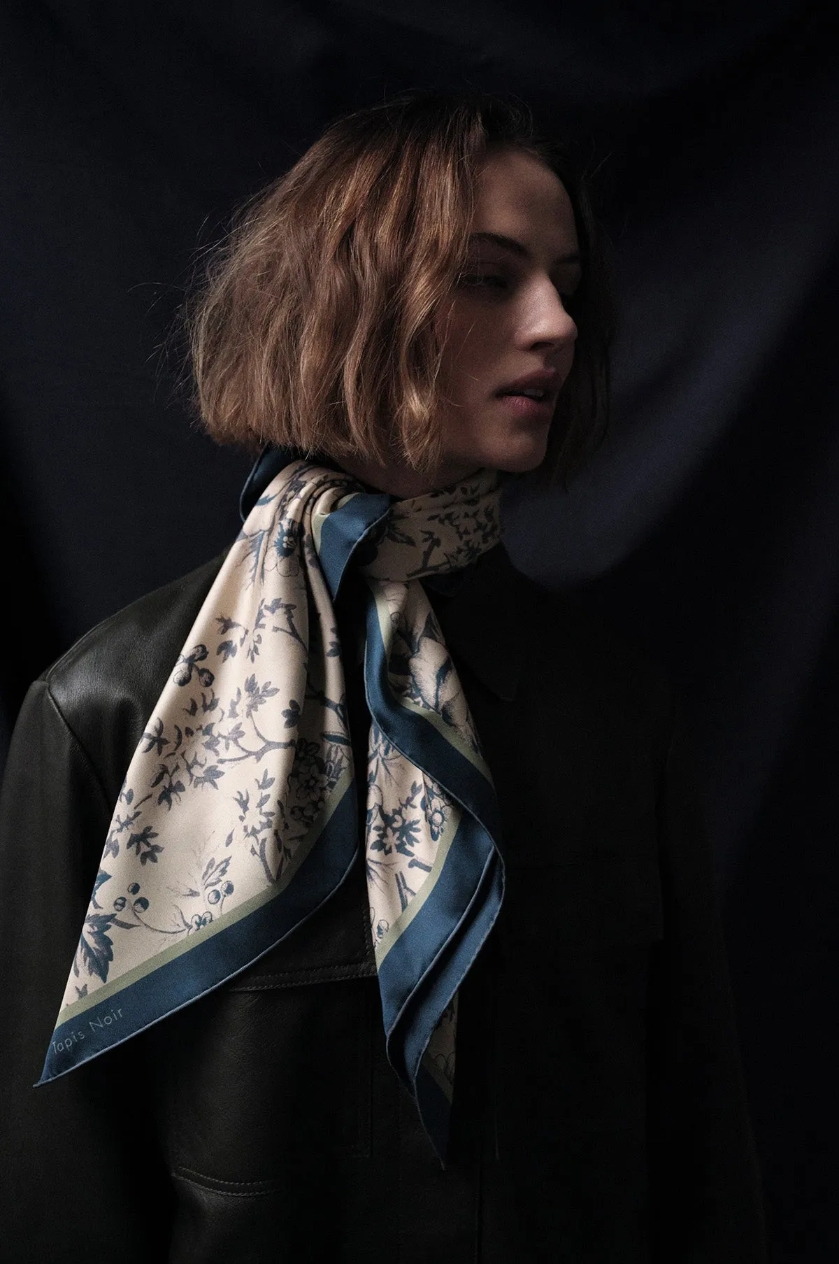 Classical Blue Toile Scarf Light Blue