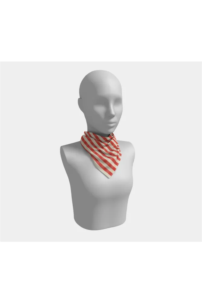 Coral Orange Square Scarf