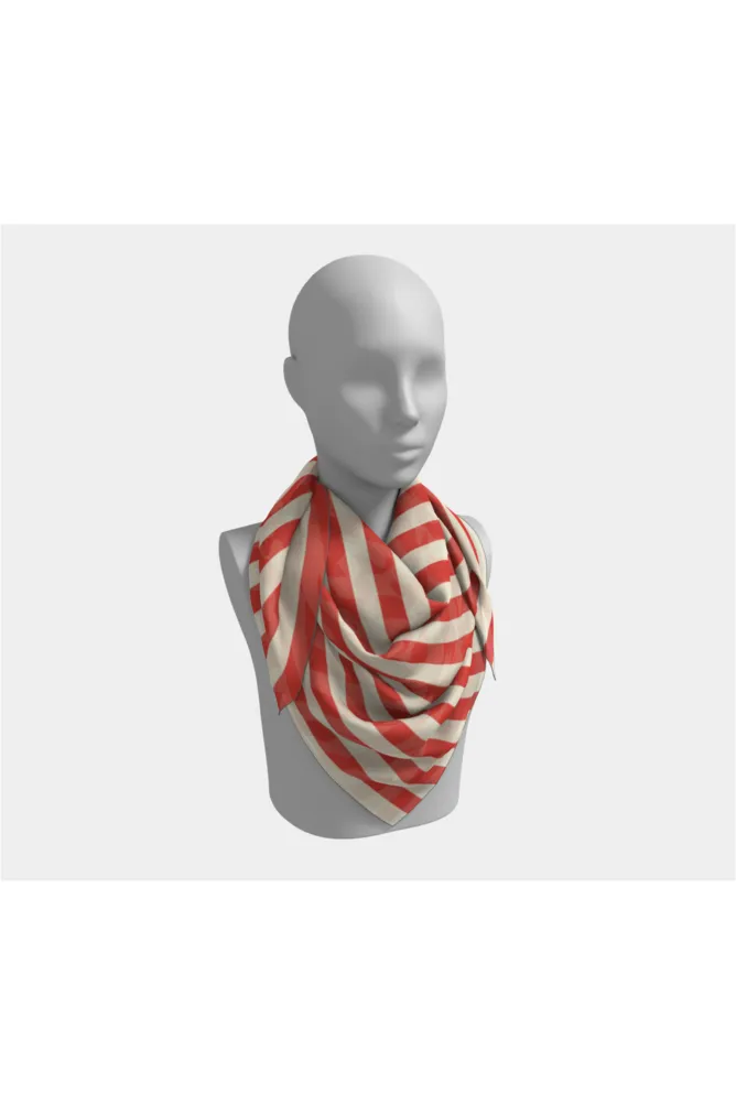 Coral Orange Square Scarf