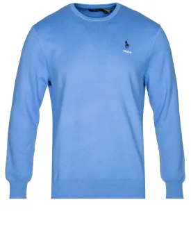 Cotton Crewneck Jumper Harbor Island Blue