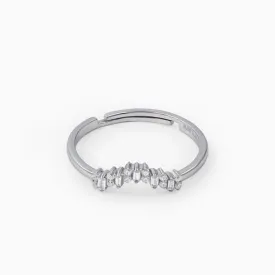 Crown Minimalist Design Silver Ring