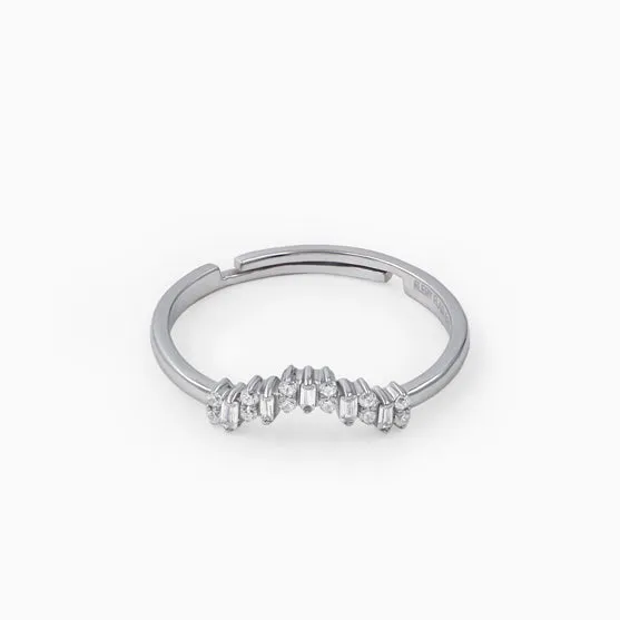 Crown Minimalist Design Silver Ring