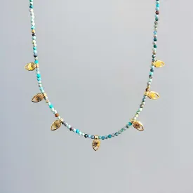 Dainty Goddess Turquoise Necklace