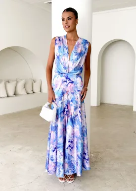 Divinity Maxi Dress - Blue Floral