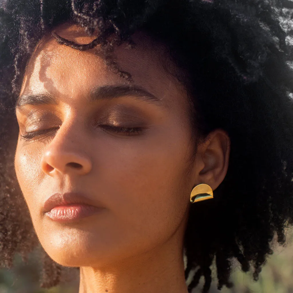 Enfold Earrings - Brass