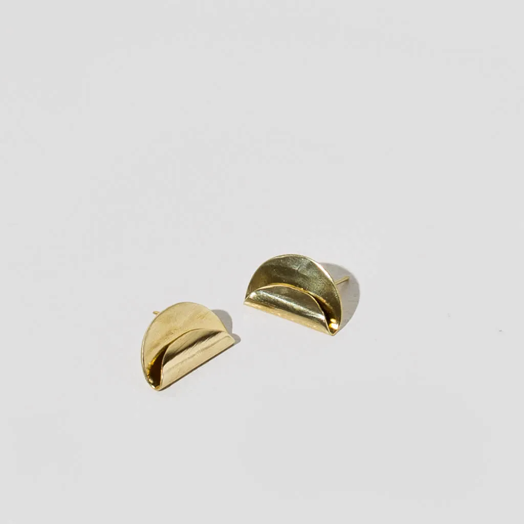 Enfold Earrings - Brass