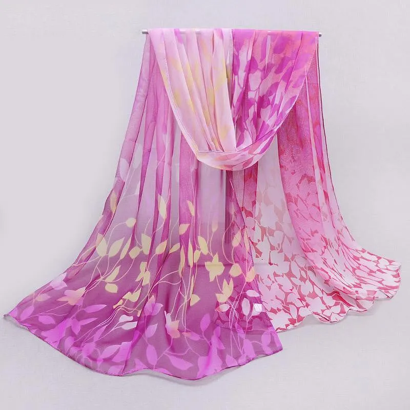 Fashion scarf women's scarf new design long shawl printed cape silk chiffon tippet muffler