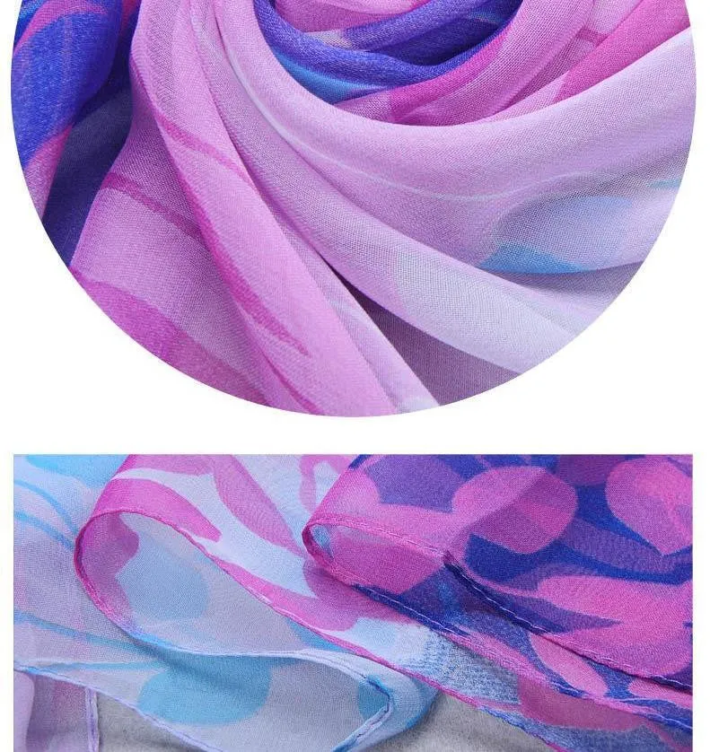 Fashion scarf women's scarf new design long shawl printed cape silk chiffon tippet muffler