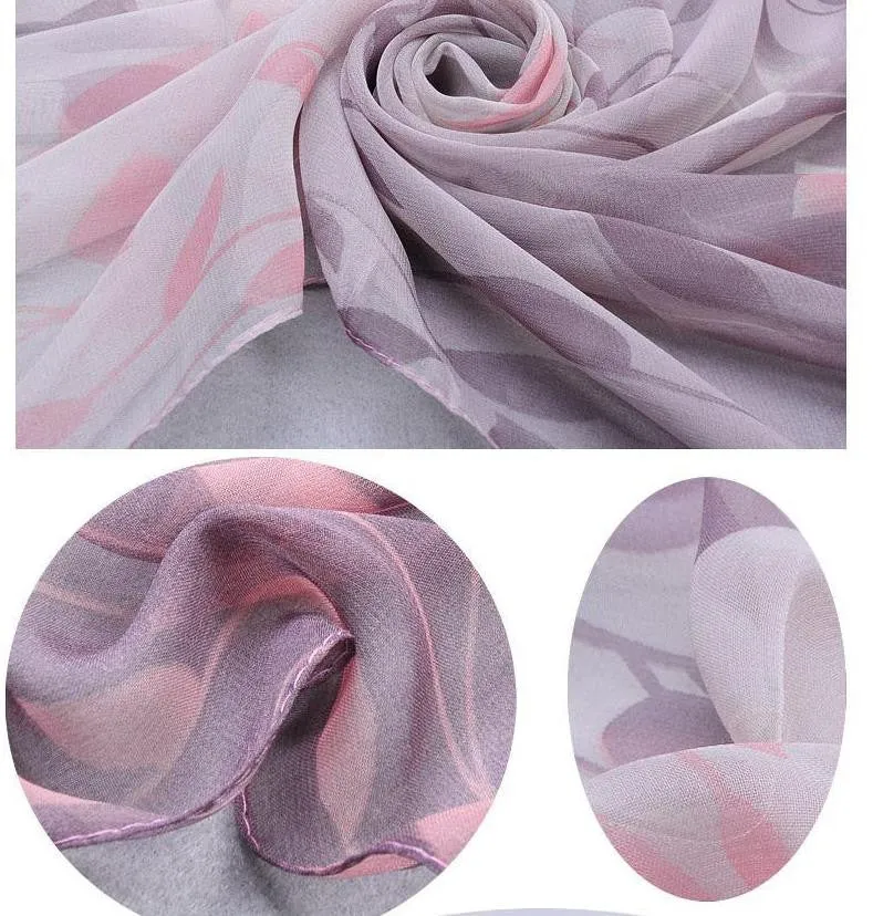 Fashion scarf women's scarf new design long shawl printed cape silk chiffon tippet muffler