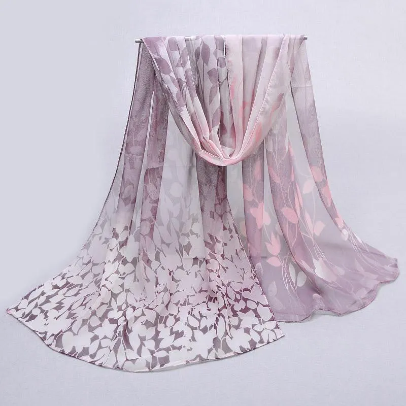 Fashion scarf women's scarf new design long shawl printed cape silk chiffon tippet muffler