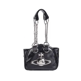 Fashion Women's Single Shoulder Bag with Chain in Punk Style