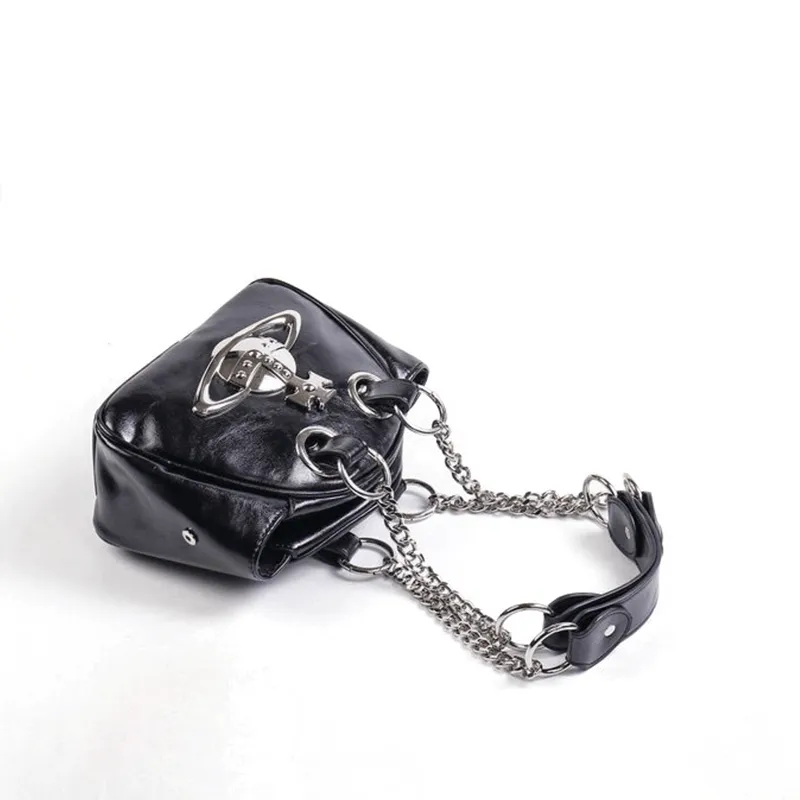 Fashion Women's Single Shoulder Bag with Chain in Punk Style