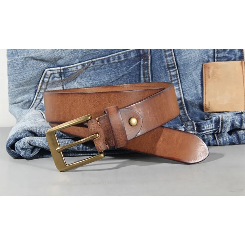 Funki Buys | Belts | Men's Vintage Handmade Rustic Leather Belt