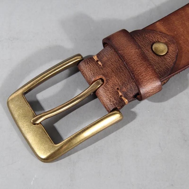 Funki Buys | Belts | Men's Vintage Handmade Rustic Leather Belt