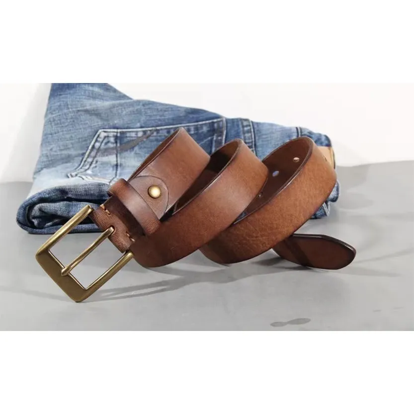 Funki Buys | Belts | Men's Vintage Handmade Rustic Leather Belt