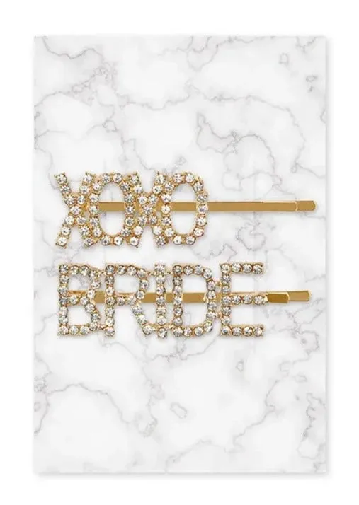 Gold Bride And Xoxo Hair Pins