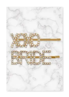 Gold Bride And Xoxo Hair Pins