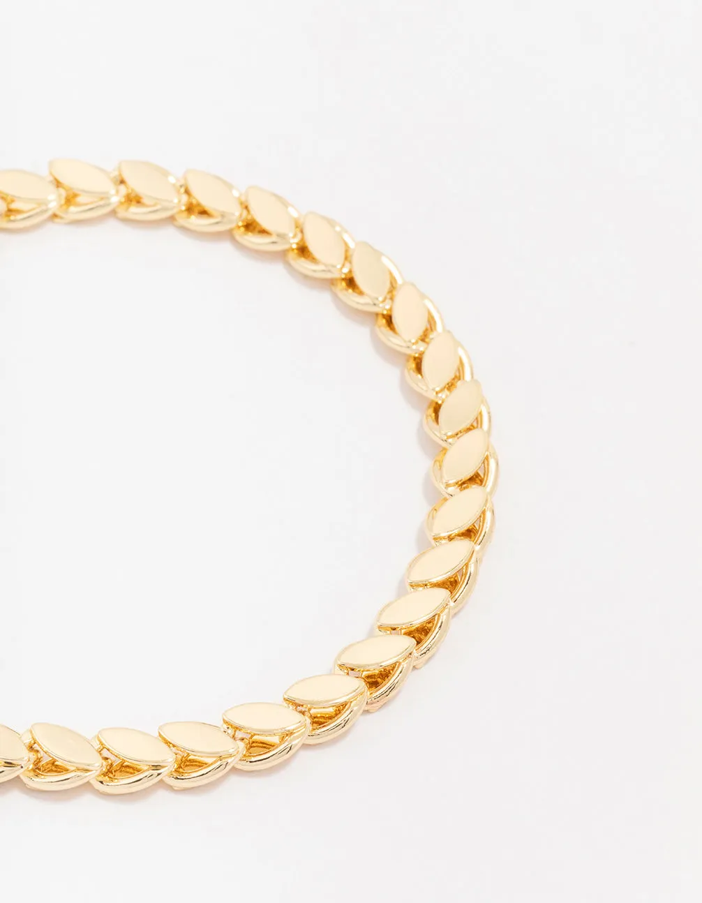 Gold Plated Brass Risoni Chain Bracelet