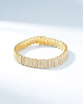 Golden Stacker Full Pave Tennis Bracelet