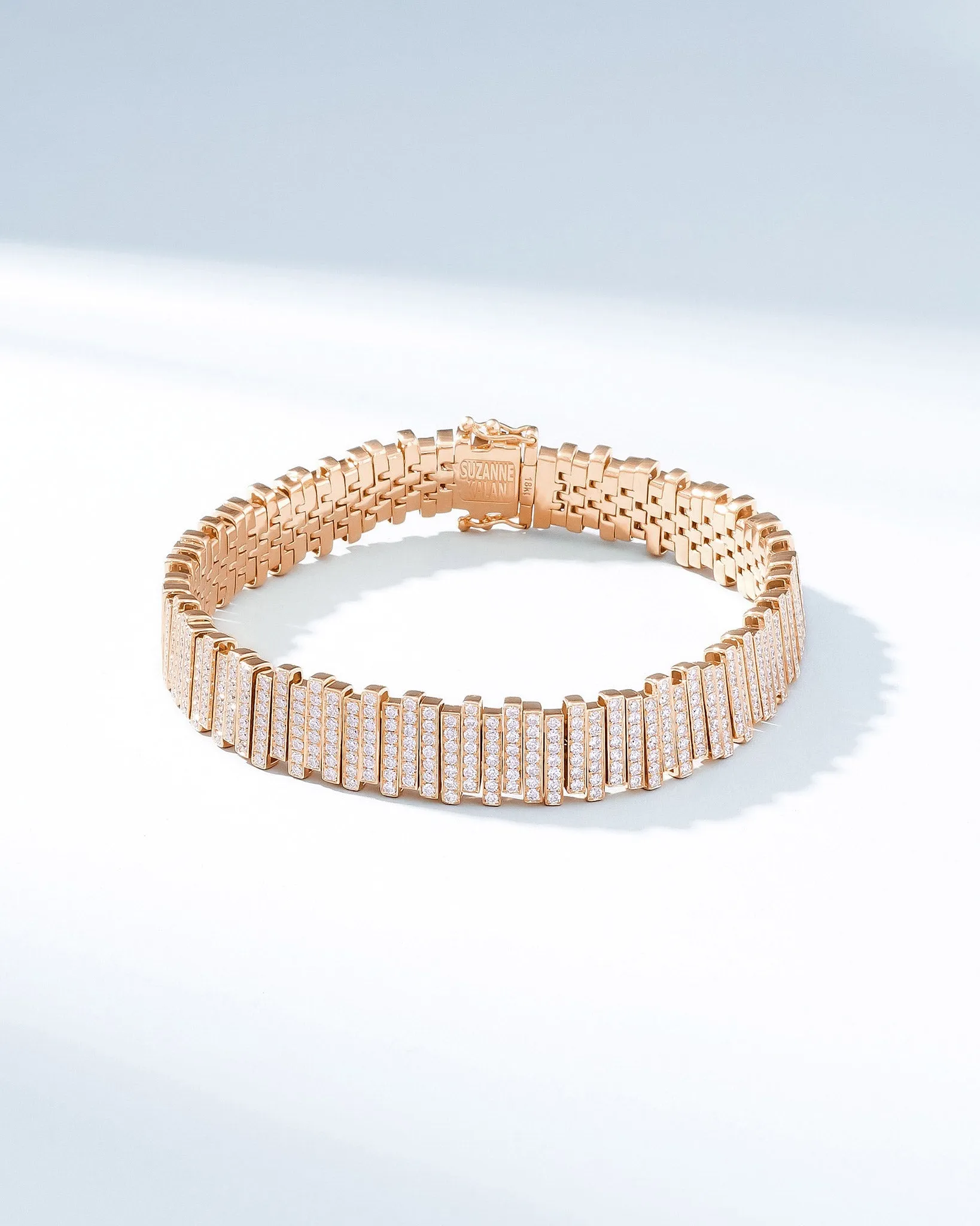 Golden Stacker Full Pave Tennis Bracelet